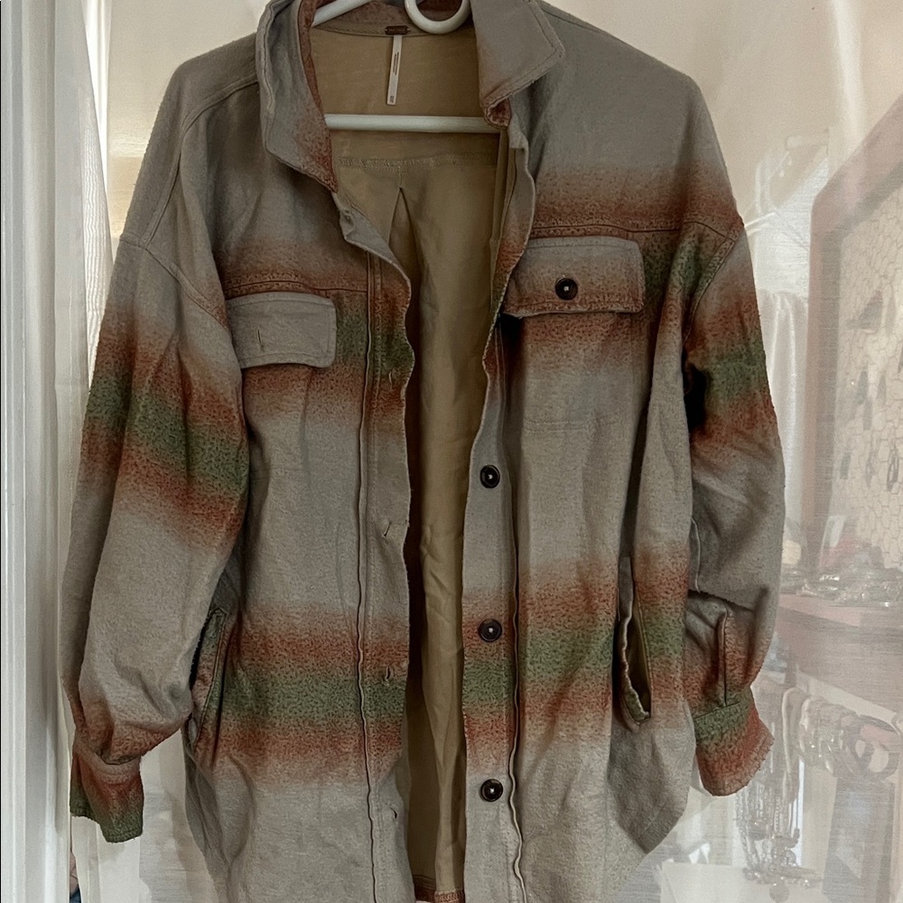 Free People Printed Ruby Jacket in Marzipan Combo Size XS - Picture 4 of 6